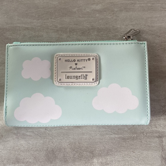 NEW Hello Kitty Pusheen Loungefly Balloon Rainbow Mint Green Backpack Wallet Set - Picture 15 of 15